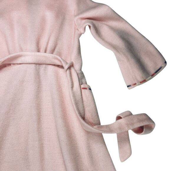 BEATRICE PINES Vintage Robes Womens M Pink Soft Embroidered Belted Chic Relaxed - Picture 8 of 14
